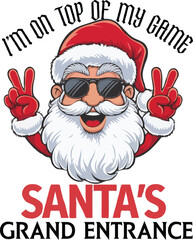 Santa's Grand Entrance T-Shirt Design.