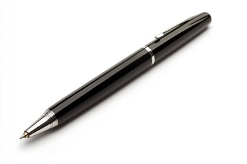 Black pen isolated in white background with generative ai