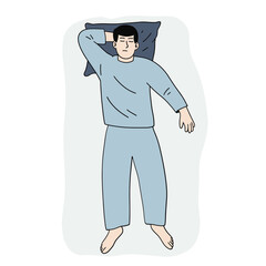 The stargazer sleep position