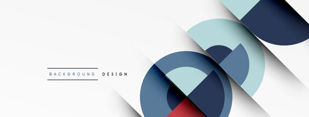 Modern geometrical abstract background - circles. Business or technology presentation design