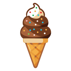 Sweet cartoon cold ice cream set and tasty cartoon frozen icecream collection vector delicious. Set of ice cartoon colorful ice-cream desserts. Chocolate and milk icecream vector illustration