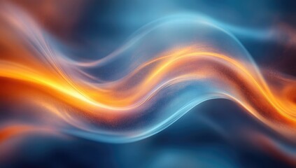 Fototapeta premium Abstract Blue and Orange Swirling Light
