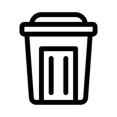 trash bin line icon