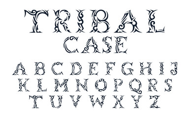 Modern Decorative Abstract vector Font style design