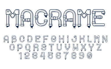 Modern Decorative Abstract vector Font style design