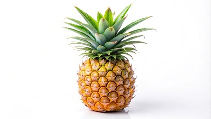 Fresh ripe pineapple isolated on white background