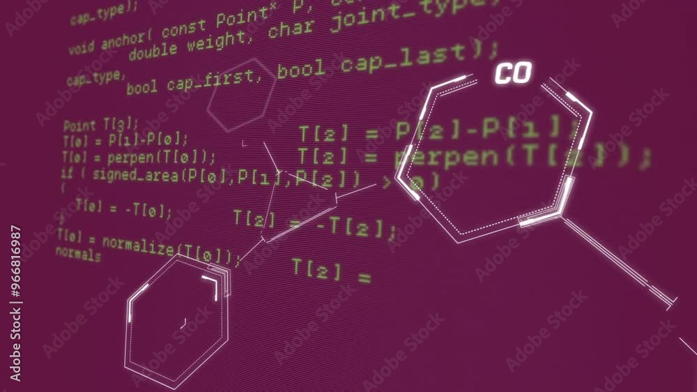 Poster animation of scientific data processing over data processing