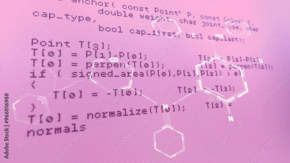 Poster animation of scientific data processing over data processing
