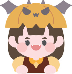 Halloween Pumpkin Children's Illustration
