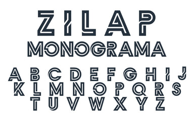 Modern Decorative Abstract vector Font style design