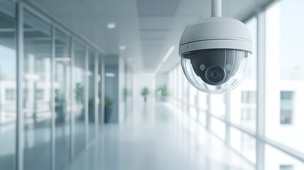 Security Camera Surveillance System in Modern Office Building.