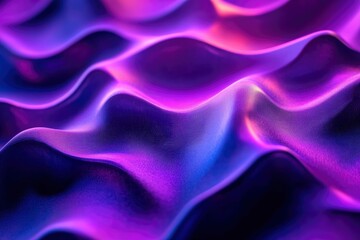 Obraz premium Abstract waves shape glowing in ultraviolet spectrum. Background for banner, backdrop or texture for 3D mapping , ai 
