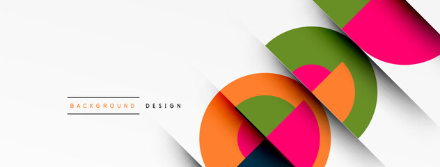Modern geometrical abstract background - circles. Business or technology presentation design
