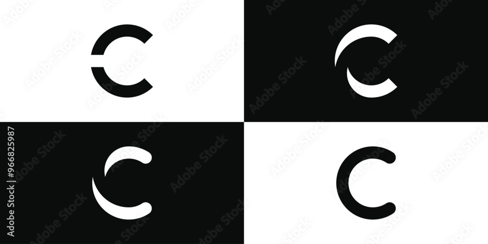 Wall mural unique modern creative elegant letter c logo template. premium vector