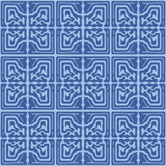 Japanese Antique Brick Vector Seamless Pattern