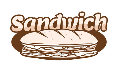Sub sandwich logo vector design