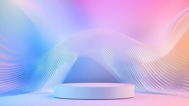 3D Geometric Shapes Podium for Product Display