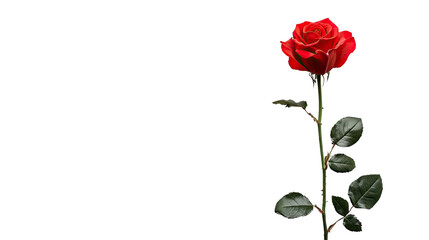 Naklejka premium Rose on a transparent background