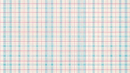 Light-colored grid background showcases pink and blue checks, adding a pop of color and a whimsical touch to