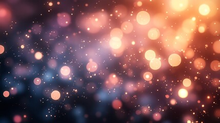 Obraz premium Abstract Background with Warm-Colored Bokeh and Glimmering Specks