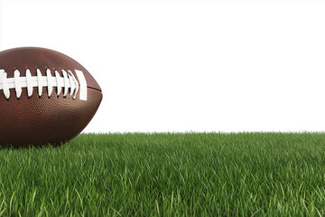 American Football on Green Grass