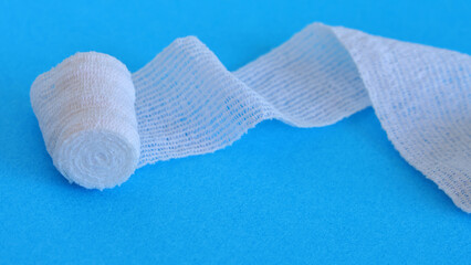Medical hygiene materials, bandage blue background image
