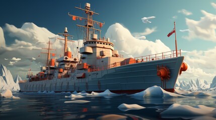 Obraz premium Navy Day November 20 Generative AI