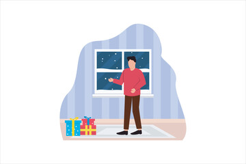 Christmas Celebration Flat Design Illustration