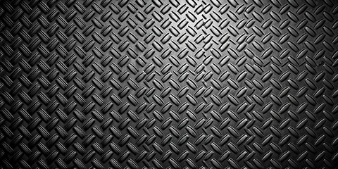 Reflective black metal texture with geometric patterns