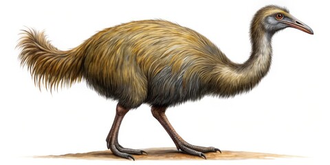 The dodo-like bird had small, vestigial wings and a bulky body, its hooked beak a distinguishing feature in