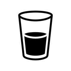Glass of water icon isolated on white background.