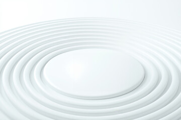 Obraz premium A minimalistic white textured surface with circular patterns, ideal for backgrounds or design projects emphasizing simplicity.