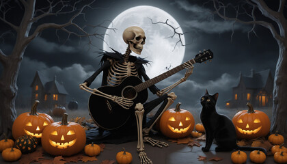 halloween background with pumpkin