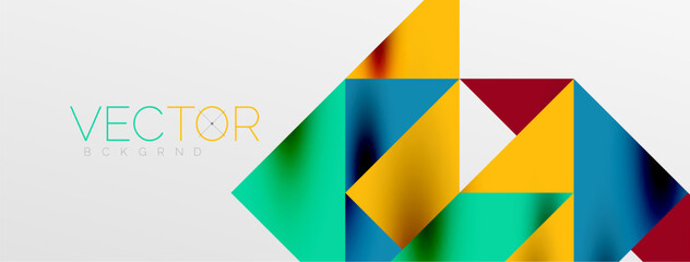 Obraz premium Tech minimal overlapping triangle shapes elements geometric graphic pattern