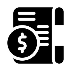 invoice glyph icon