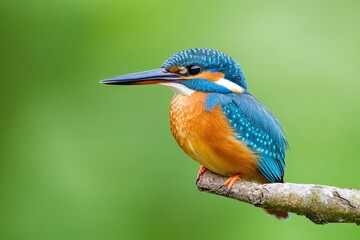 The common kingfisher (alcedo atthis) wetlands birds's colored feathers from different birds that live in ponds, swamps
