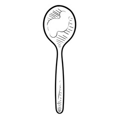 spoon handdrawn illustration