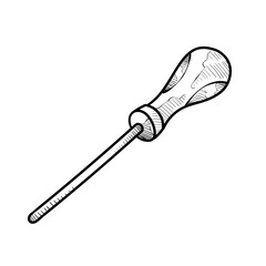 screwdriver handdrawn illustration