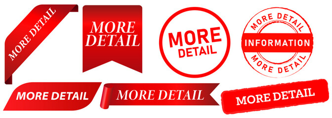 More detail stamp ed badge information sign symbol ribbon tag emblem media application design set grunge collection