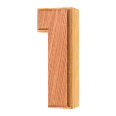 Wooden 3D Number 1