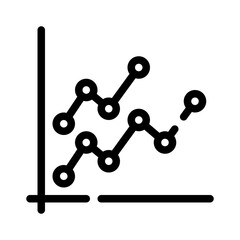 line graph line icon