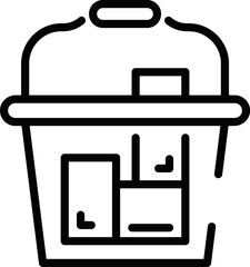 Rounded  Stroke Basket Icon