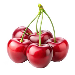 red cherry isolated on a transparent background PNG