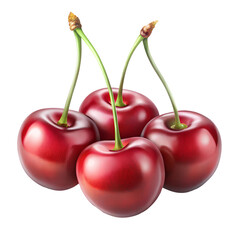 red cherry isolated on a transparent background PNG