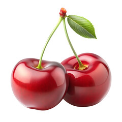 red cherry isolated on a transparent background PNG