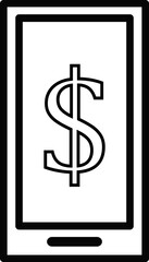 Rounded  Stroke Pay Online Icon