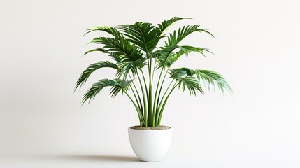 Obraz premium A beautiful plant is placed on a clean and pure white background. The plant shows its lush green leaves and perhaps some delicate stems. The contrast between the vibrant plant and the plain white back