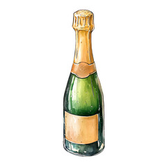 Elegant champagne bottle.