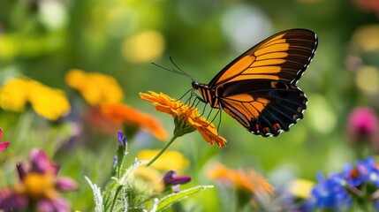 Fototapeta premium Butterfly on a Flower