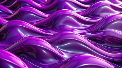 Obraz premium Seamless glossy wavy purple slime with ambient reflections from a tilted angle